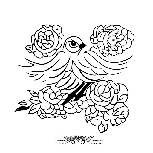 One Bird Mom And 3 Little Birds