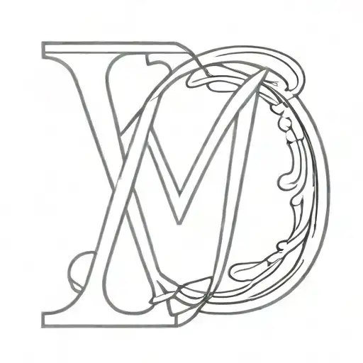 Initial M With Heart
