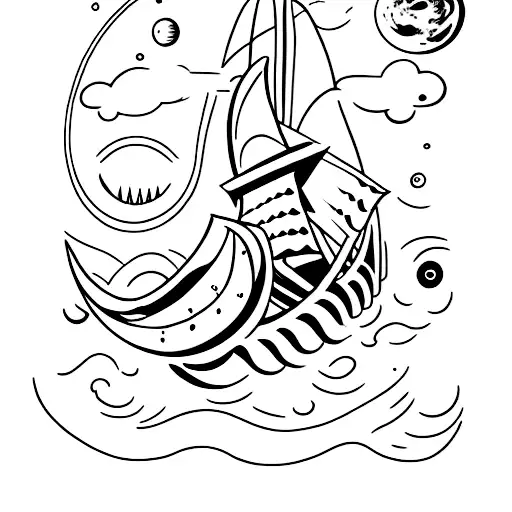 Vikings Sailing In Space