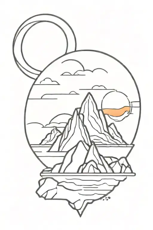 Sunset Sea Rocks Frame