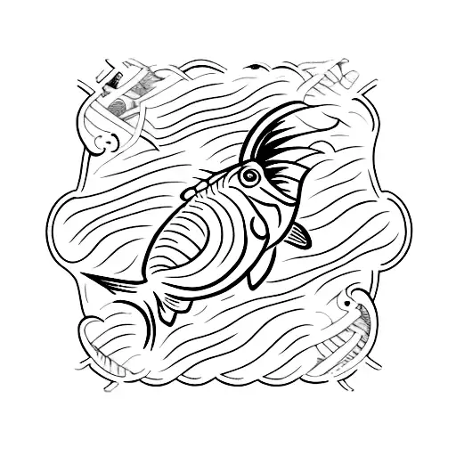 Memorial Fishing Tattoo For Someones Death