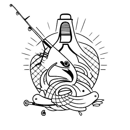 Memorial Fishing Pole For Someones Death