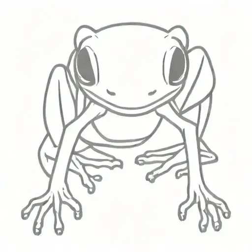 Skeleton Frog Sitting