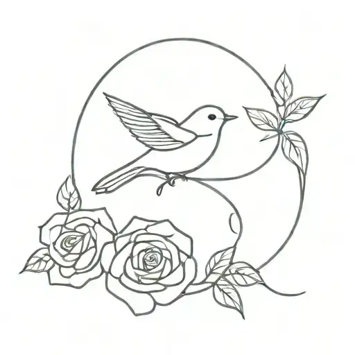 Bird And Rose