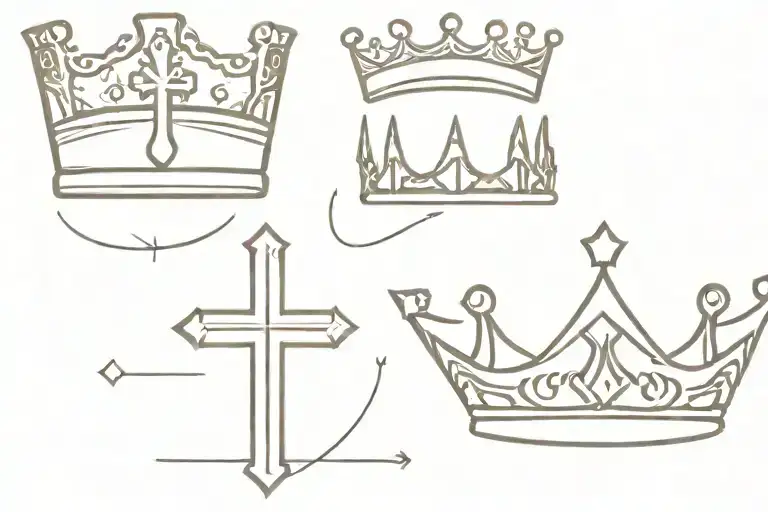 Cross And King Crown
