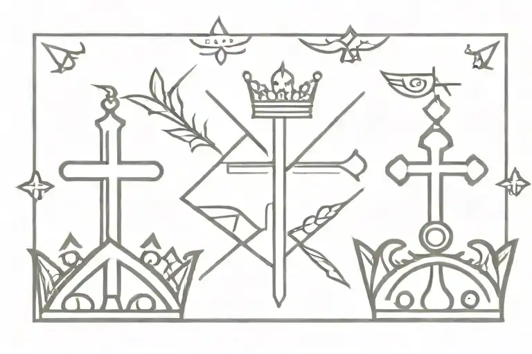 Cross And King Crown