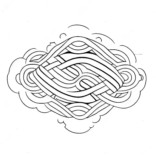 Infinity Symbol With Plane Island And Home