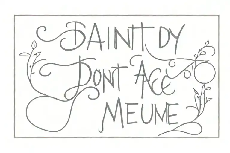 Dainty Words Dont Act Like You Know Me