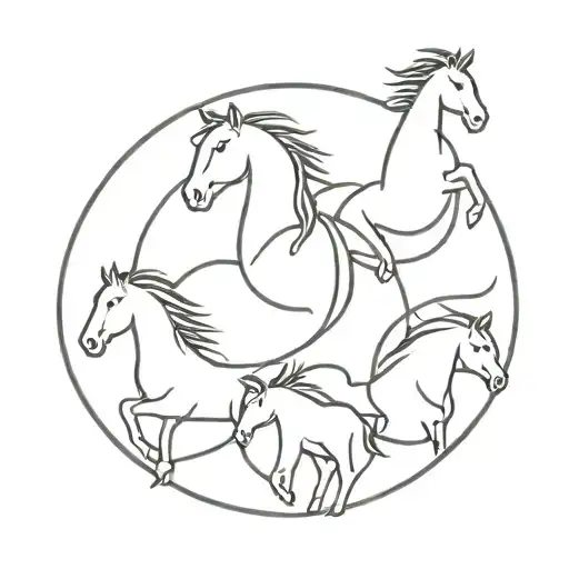 The 4 Horsemen Of The Apocalypse In Abstract Format