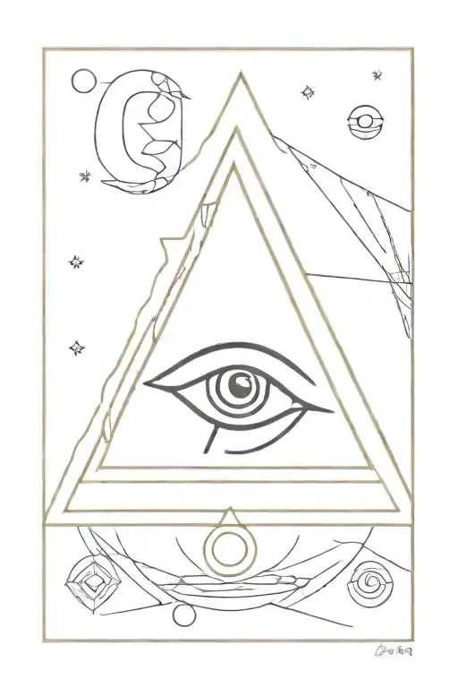 The Eye Of Ra In A Diamond With A Reference To The Moon And The Number 21