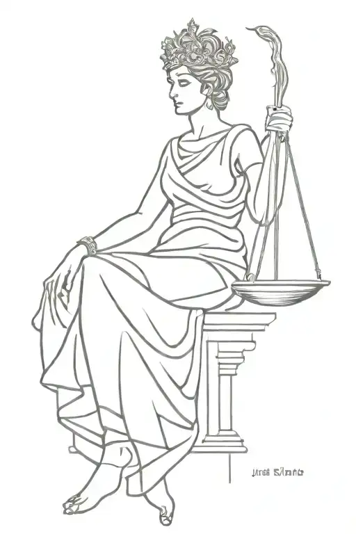 Justitia Roman Goddess