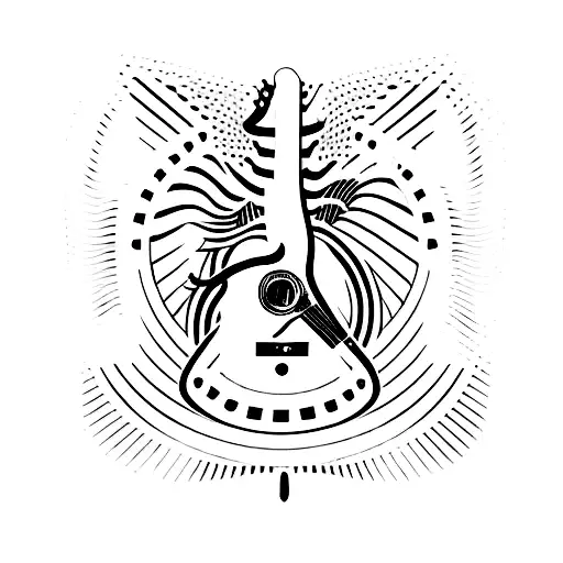 Guitar American Flag