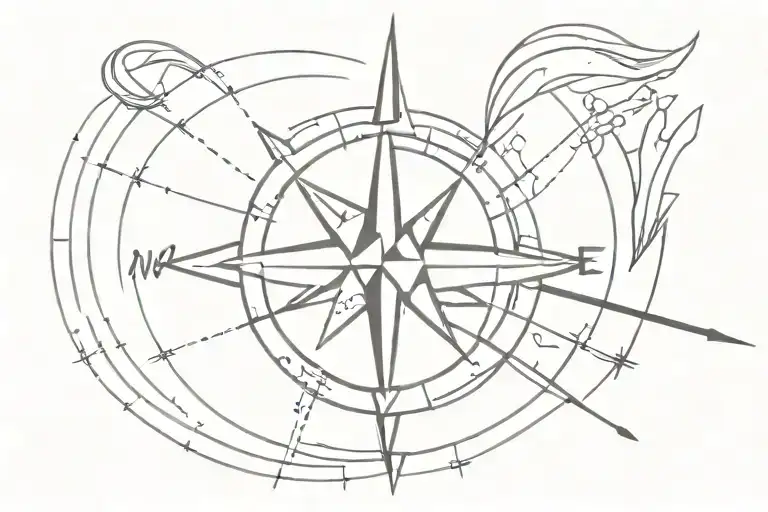 Compass Pointing West