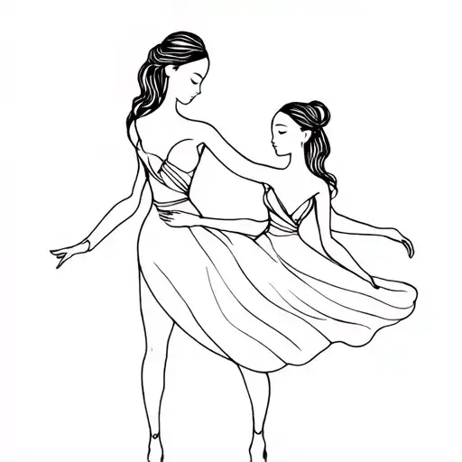 Mother And Daughter Dancer