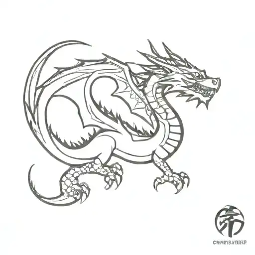 Dragon Easy Tattoo Flashes Cultura Pop