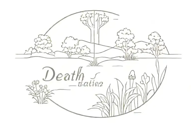 Garden Scene With Death Date