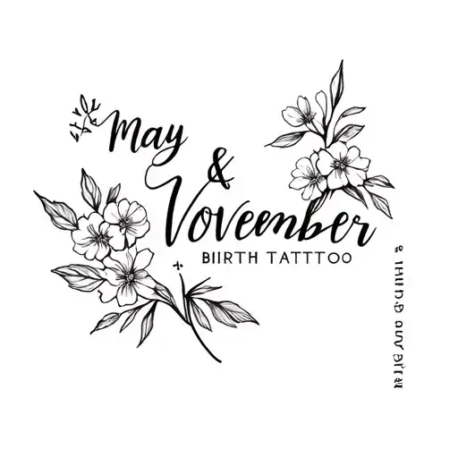 May And November Birth Flowers Bouquet Tied