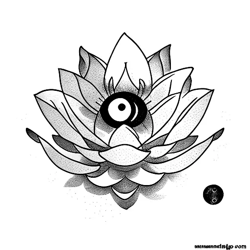 Lotus Flower In Eyeball