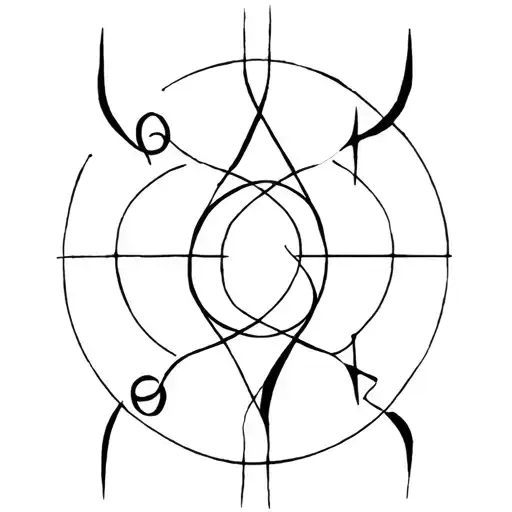 Three Runes In Circle Made