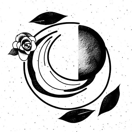 Saturn Planet With Flowers