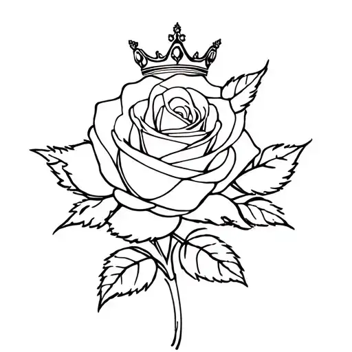 Rose With A Crown Surrounded
