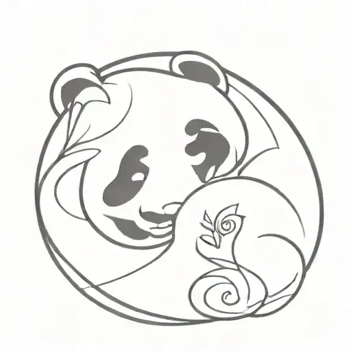 Panda Yin Yang Symbol