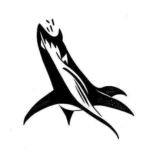 Ambigram With The Names Of Mateo And Elias Inside A Shark