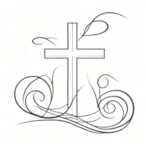 Christian Cross With The Name Incorporated