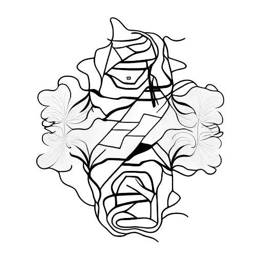 A Minimalist Tattoo Of Harry Styles' Album Cover Artwork