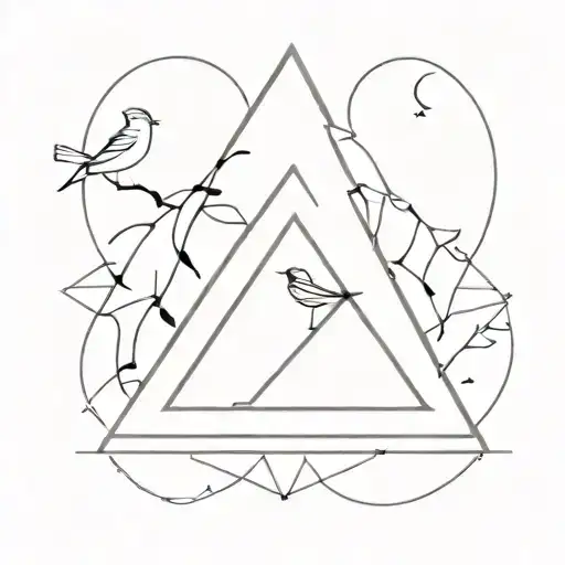 A Triangle With A Bird In It With The Armor