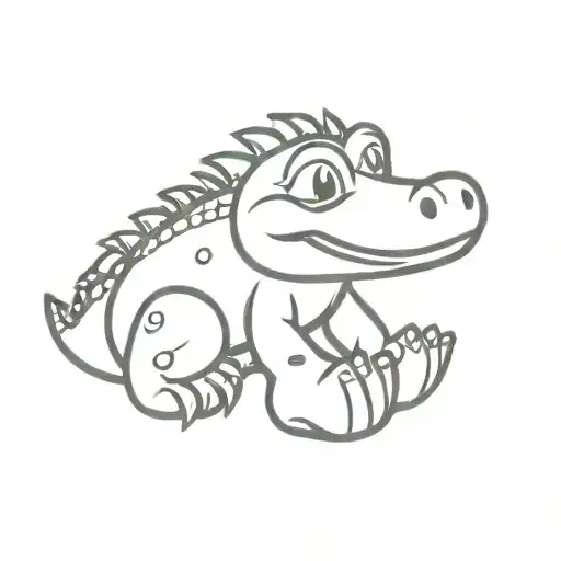 Baby Gator Wearing Cowboy Boots