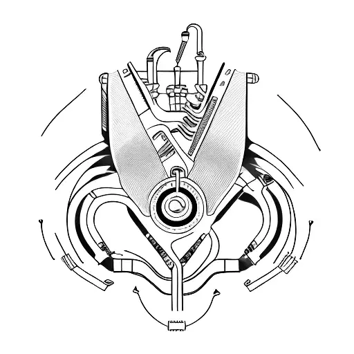 V Twin Engine With Heartbeat Pulse