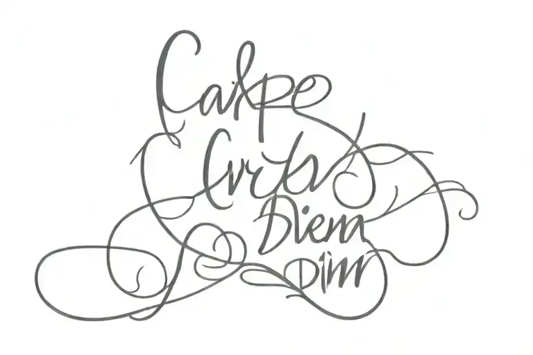 Cursive One Line Carpe Diem