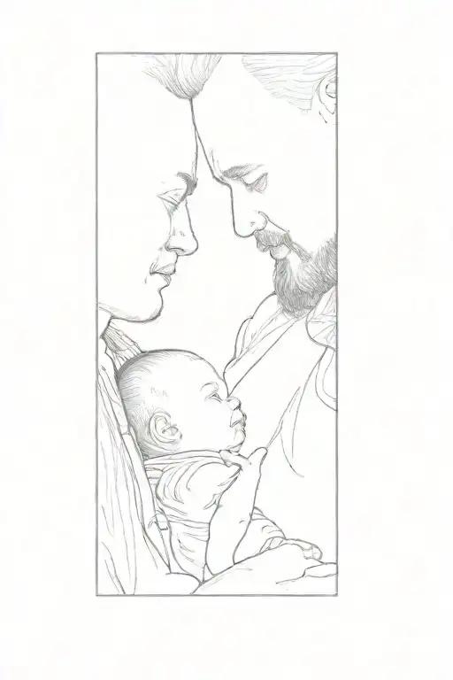 A Man A Holding A Baby