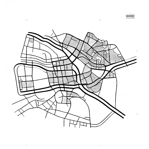 An Intricate Map Of Porto With A Vintage Car Driving Through It