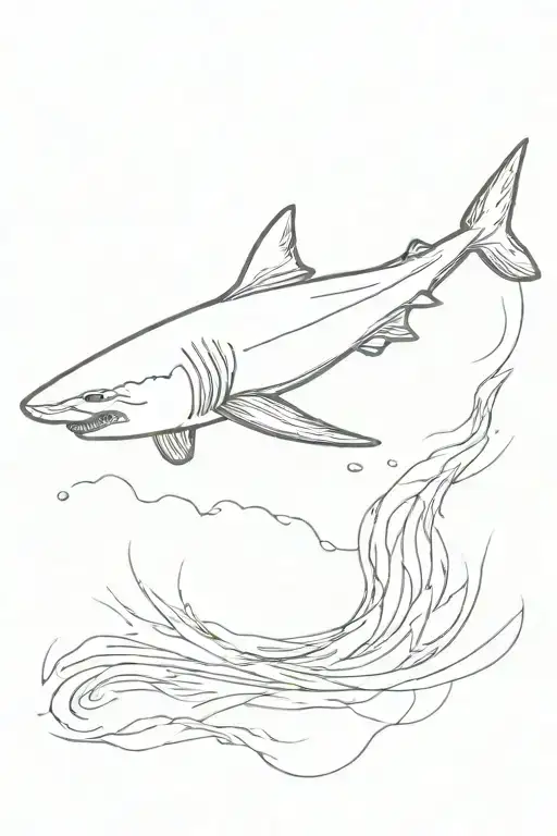 Flowing Shark Swimming