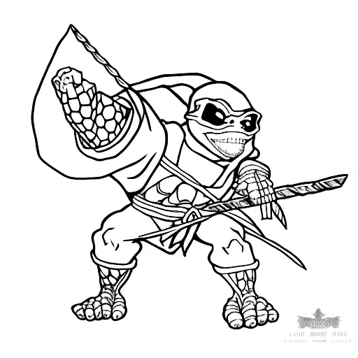 Ninja Turtle As Skeleton