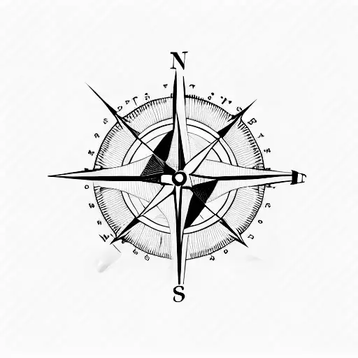 A Minimalist Compass With The Coordinates Of Your Favorite Warm Vacation Spot