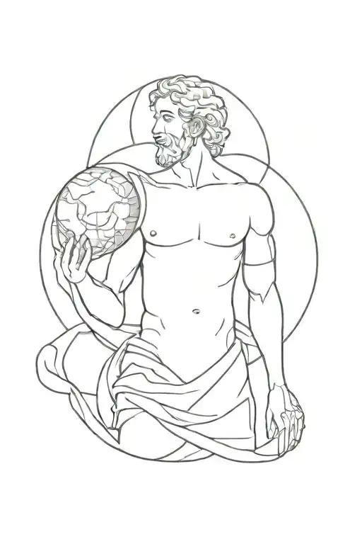 Planets Atlas Greek God Holding