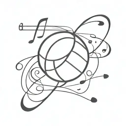 Basketball And Music Note