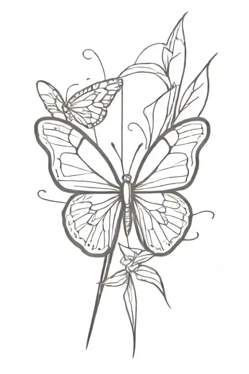Butterfly With Dagger