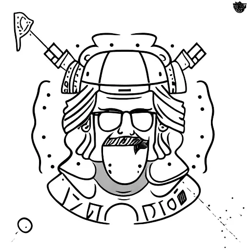 Roman Bust Eating Pizza