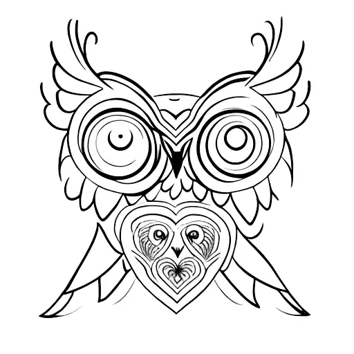 Owl With Open Wings