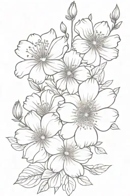 Mary Gold And Cosmos Flower Bouquet Tied