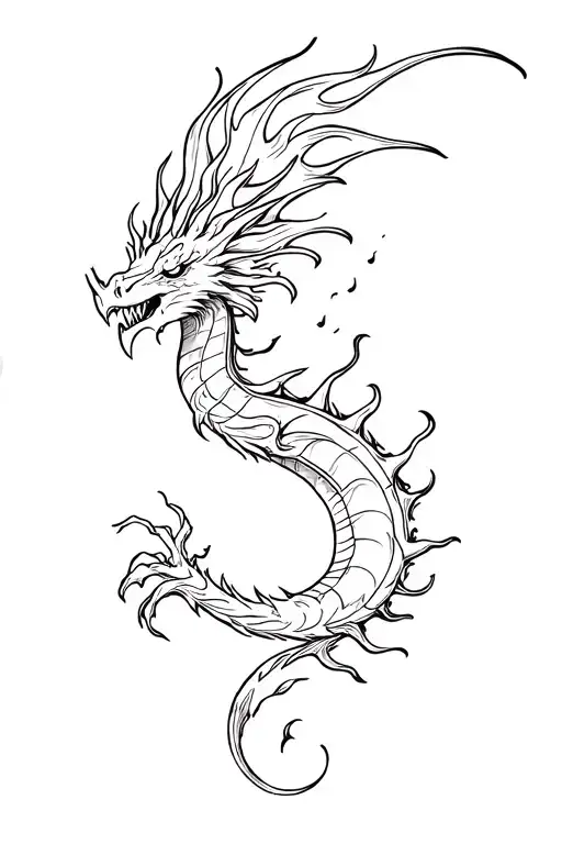 Fire Dragon Breathing Fire