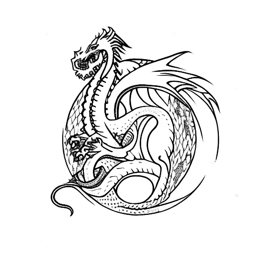 Dragon Wrapped Around The Earth