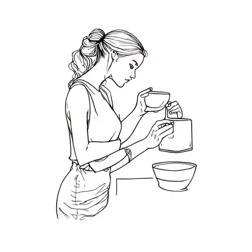 Girl Making Coffee