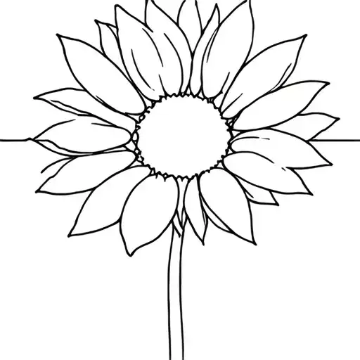 Sunflower With Heartbeat Stem