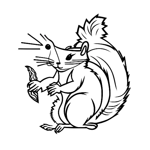 Squirrel Wit Red Line