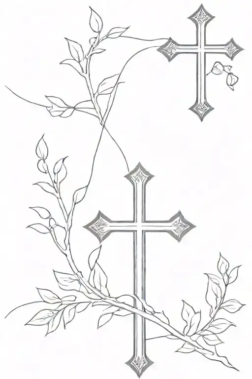 Cross Feminine Basic Plain Back Ground Simple Minimalistic